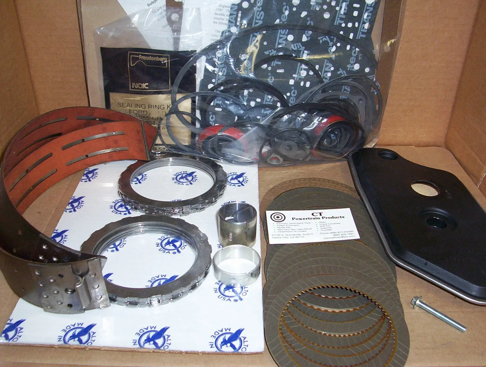 5R55E Super Master Rebuild Kit W- Steel Filter 2 Carbon Flex Bands 1997-On 5R44E