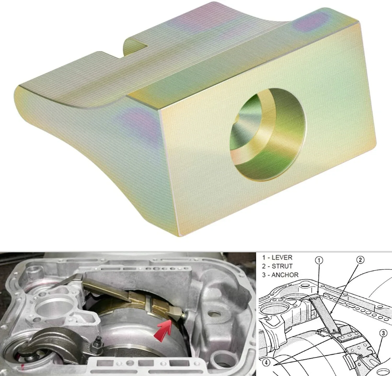 PW518AC Billet Band Anchor for 48RE A518/618/727 46RE 46RH 47RE Transmission image 2