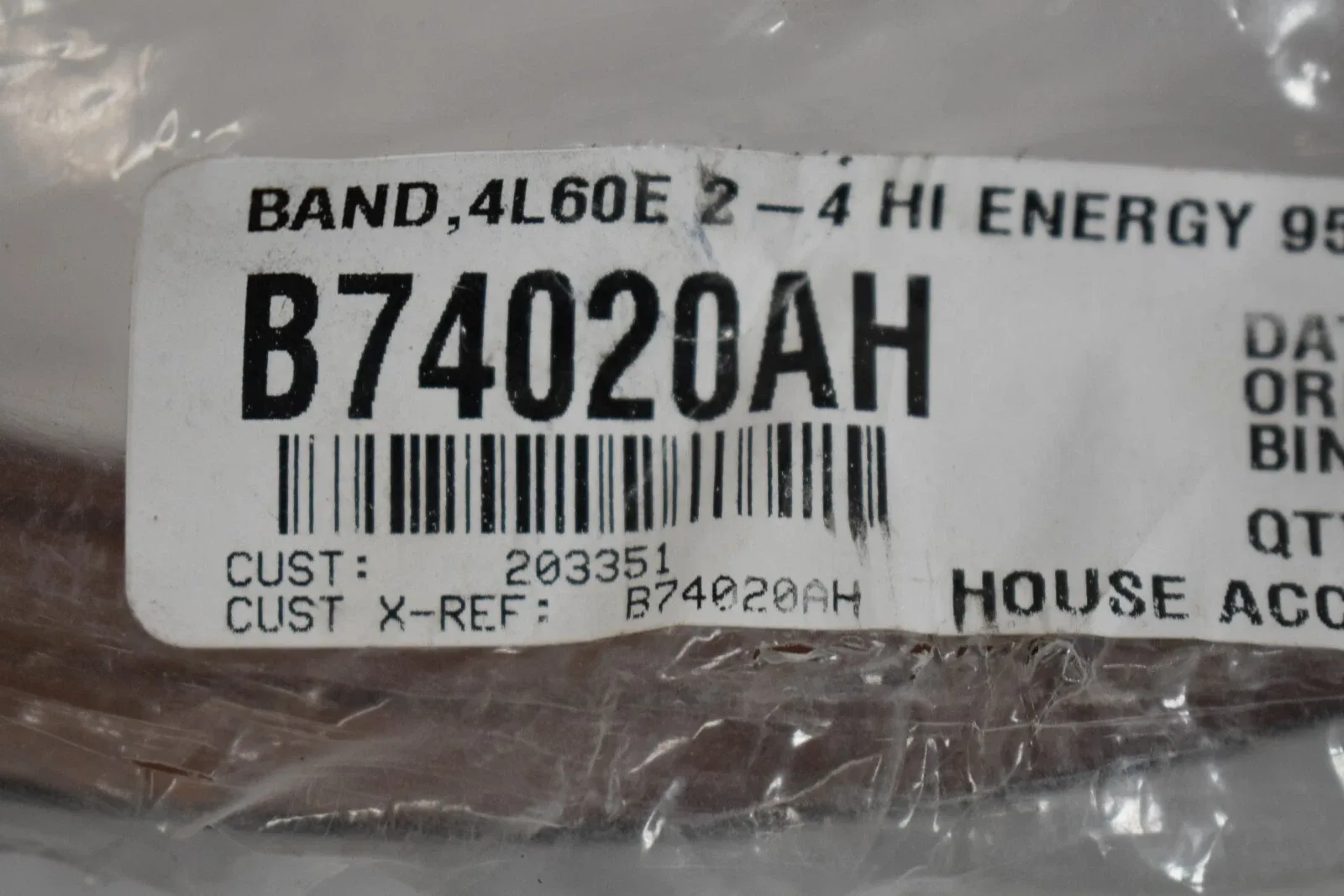 4L60E 2-4 High Energy Carbon Band B74020AH (1995+) image 2