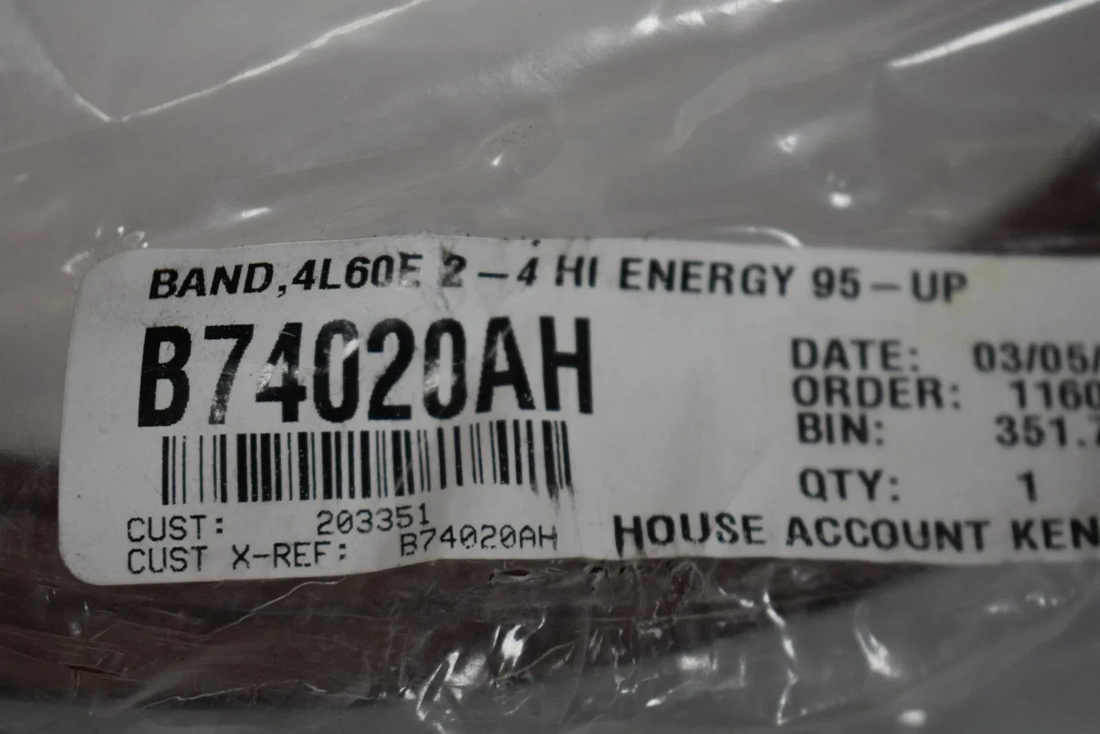 4L60E 2-4 High Energy Carbon Band B74020AH (1995+) image 3