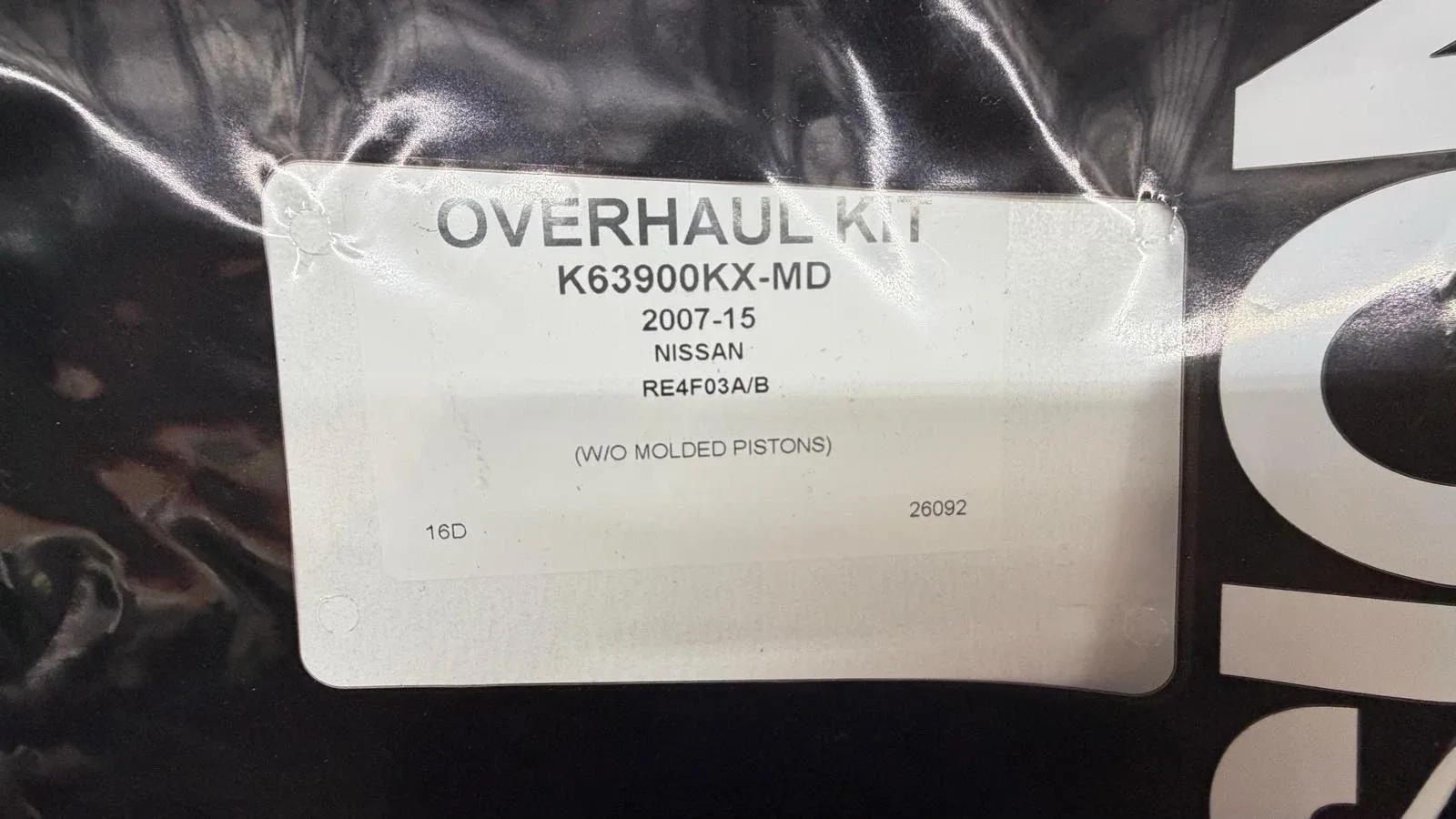 Nissan RE4F03A Master Rebuilt Transmission Kit HDK99906ABF image 4