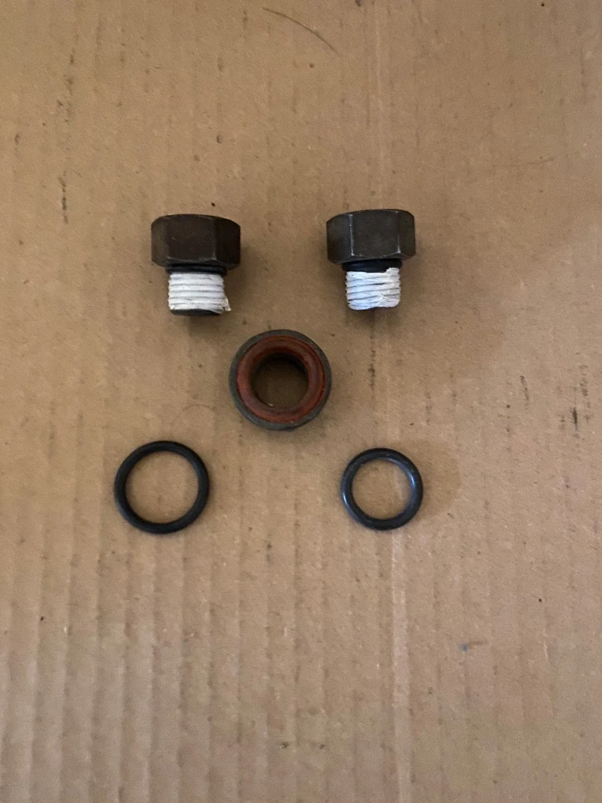 C6 transmission 2 cooler line fittings band nut & orings