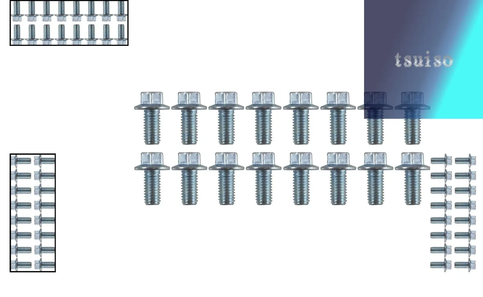 Flange Head 16-Piece Transmission Bolt Set M16 Grade 10.9 - For Chevy image 2