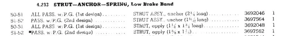 1951-1952 Chevrolet Low Brake Band Apply Strut — GM 3697562 image 2