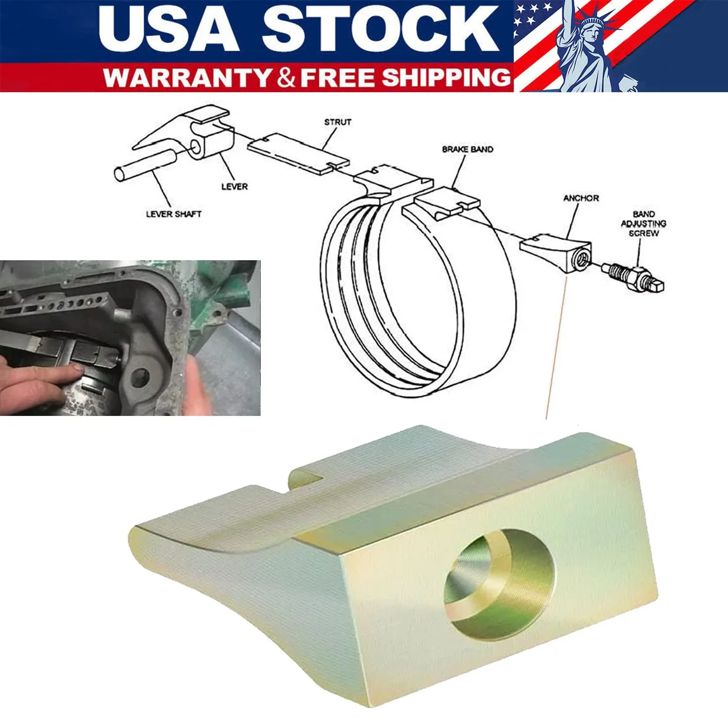 PW518AC Billet Strut Band Anchor VTQP830US01 for 47RE 48RE 518 618 727 Transmissions