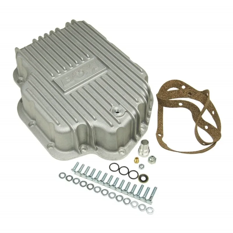 B and M 20280 Deep Aluminum TH400 Transmission Pan — Chevy 1965-1990, Buick 1968-1981, Pontiac 1968-1977