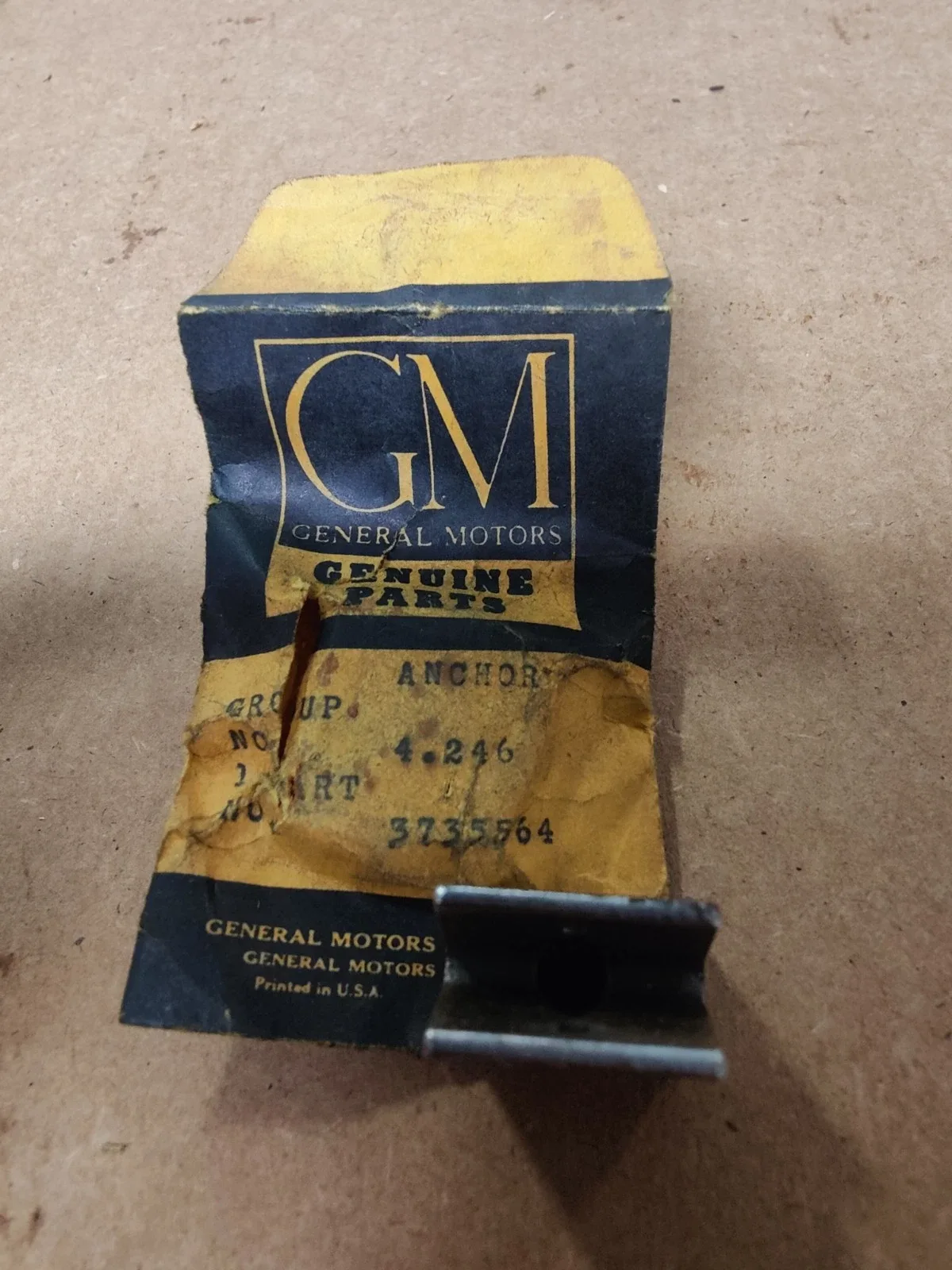 1955-57 Chevy Powerglide Transmission Reverse Brake Band Anchor GM 3735564 image 3
