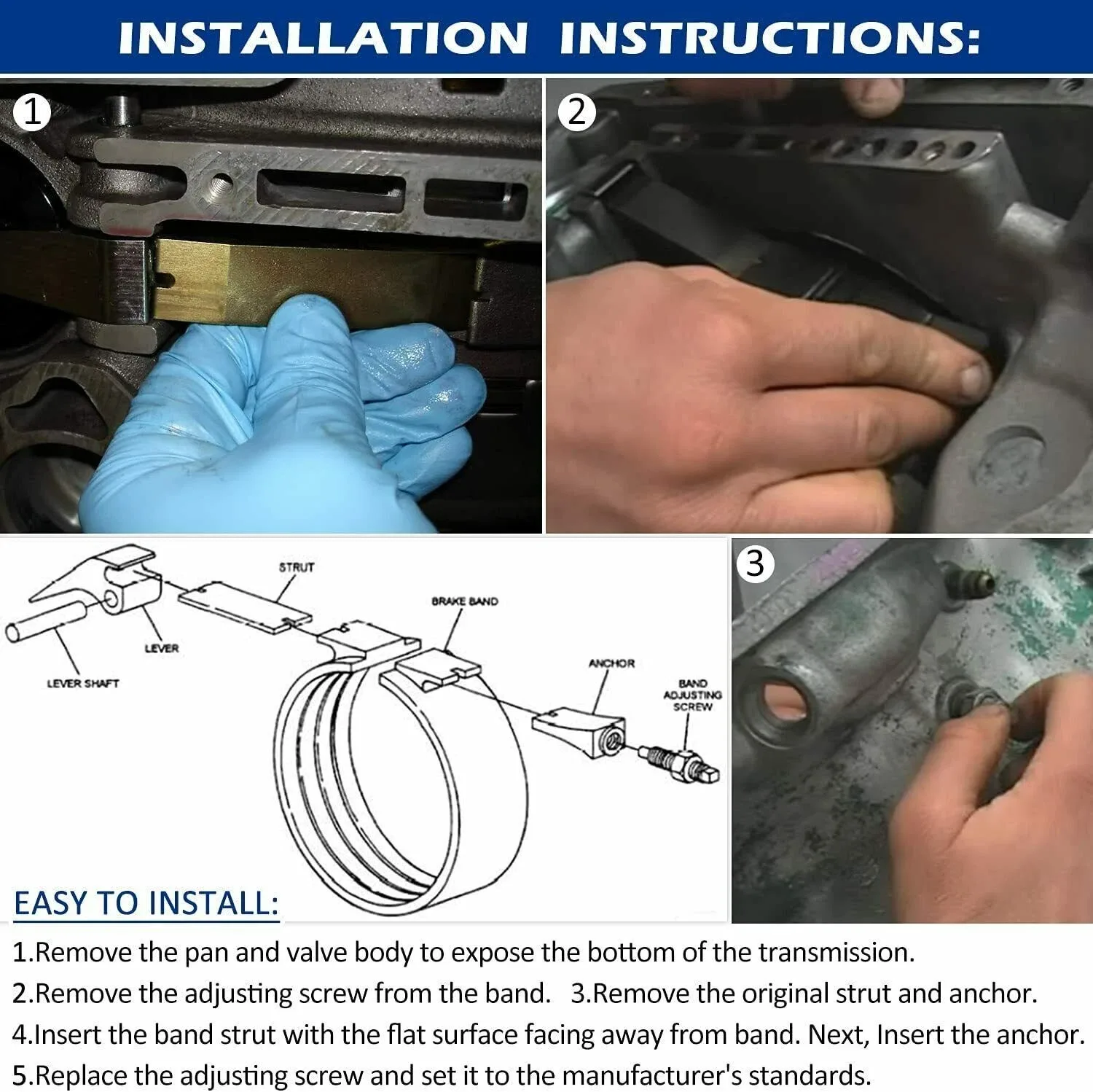 Band Strut for 47RE/48RE/A518/A618/A727 Transmissions - CTY-Auto image 3