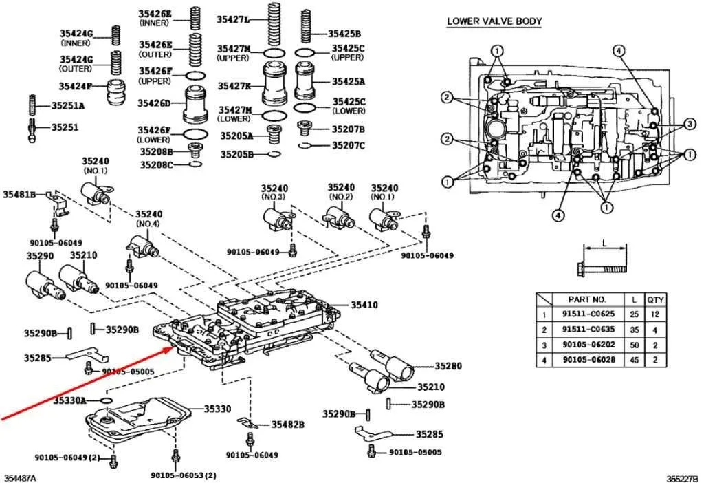 2006-2015 Lexus IS250 AWD 6-Speed Valve Body w/ Oil Pan - 35410-53040 image 2