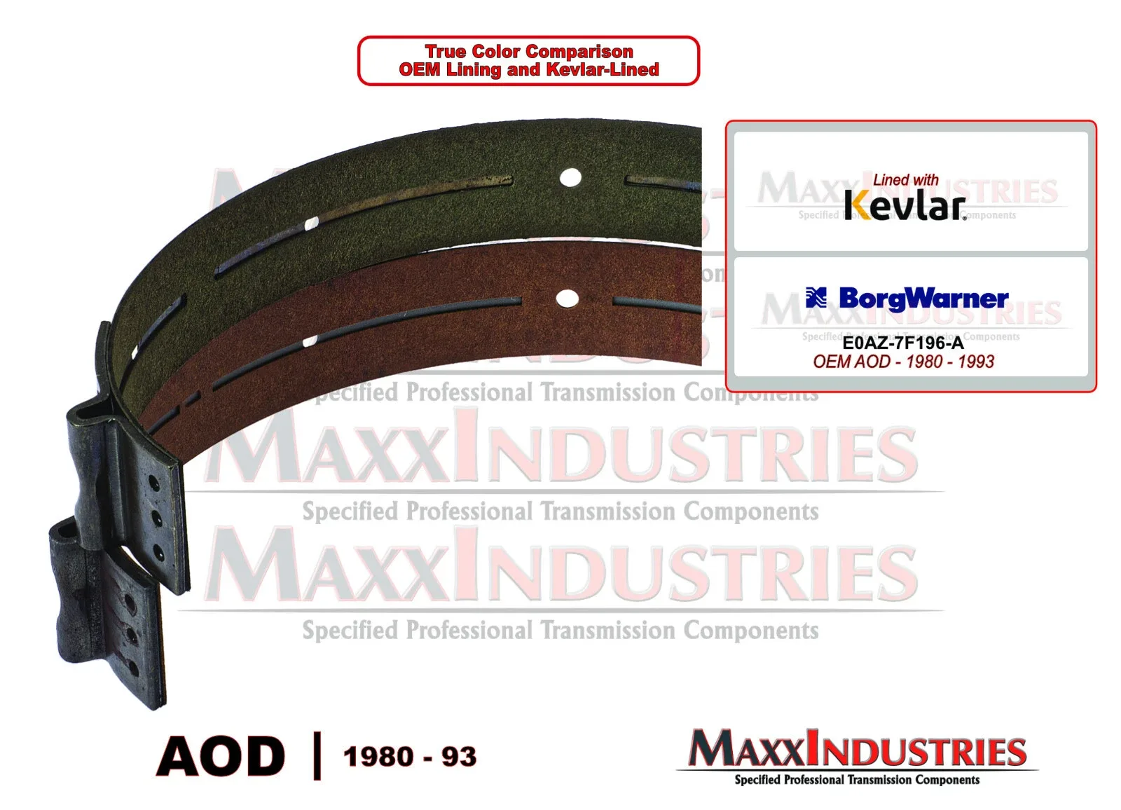1980+ Ford AOD/FIOD Overdrive Band — Alabama Bands 76020K Kevlar image 4