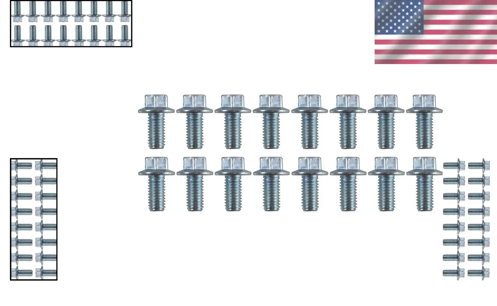Zinc Coated 16-Piece Transmission Pan Bolt Set for Heavy-Duty Chevy Models image 2