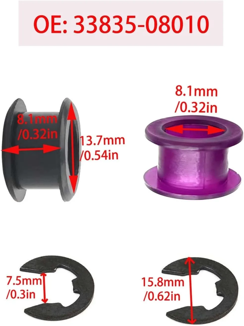Shift Cable Bushing Repair Kit (OEM 33835-08010) for Toyota, Jeep, Chevy image 4