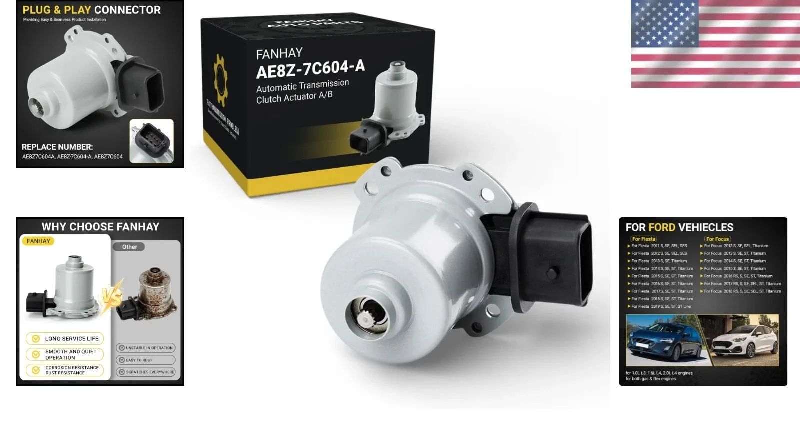 2012-2018 Ford Focus & 2011-2019 Ford Fiesta Transmission Clutch Actuator - Automatic Transmission Clutch Actuator image 2