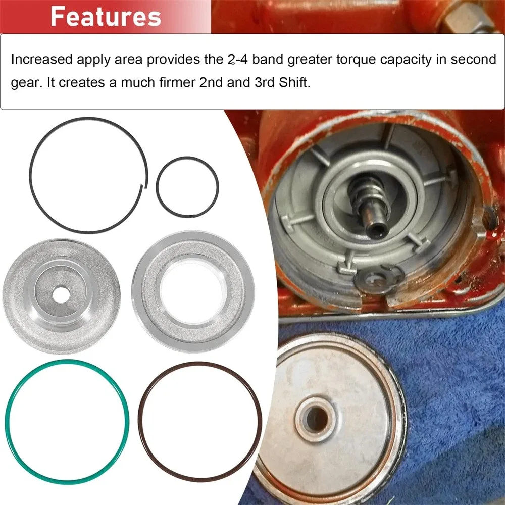 1982-On Corvette TH700-R4 / 4L60 / 4L60E / 4L65E Servo Piston Kit A74905BK (QP1910) image 3