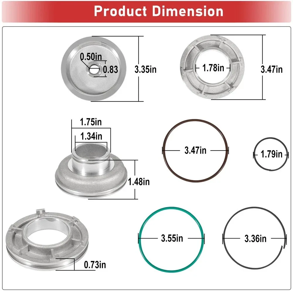 1982-On Corvette TH700-R4 / 4L60 / 4L60E / 4L65E Servo Piston Kit A74905BK (QP1910) image 4