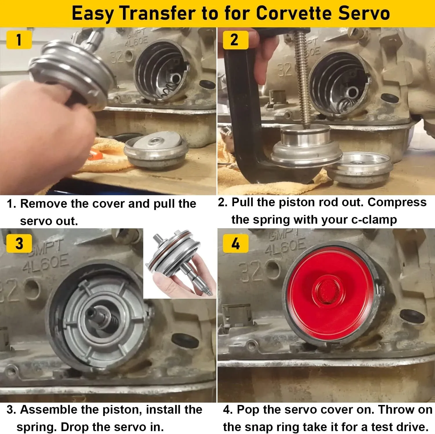 1982-2014 Corvette 700R4/4L60E Servo Piston Kit A2A1562 image 4