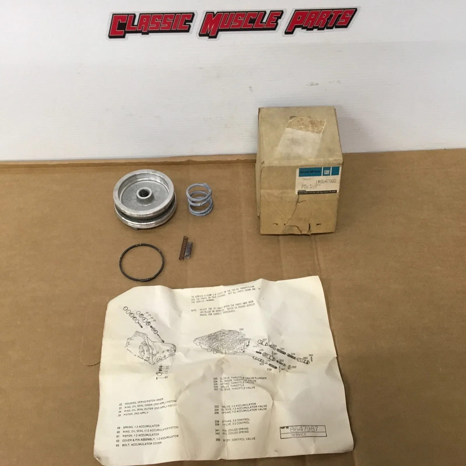 GM 700R-4 Servo Piston Kit MPN 8647988 (NOS)