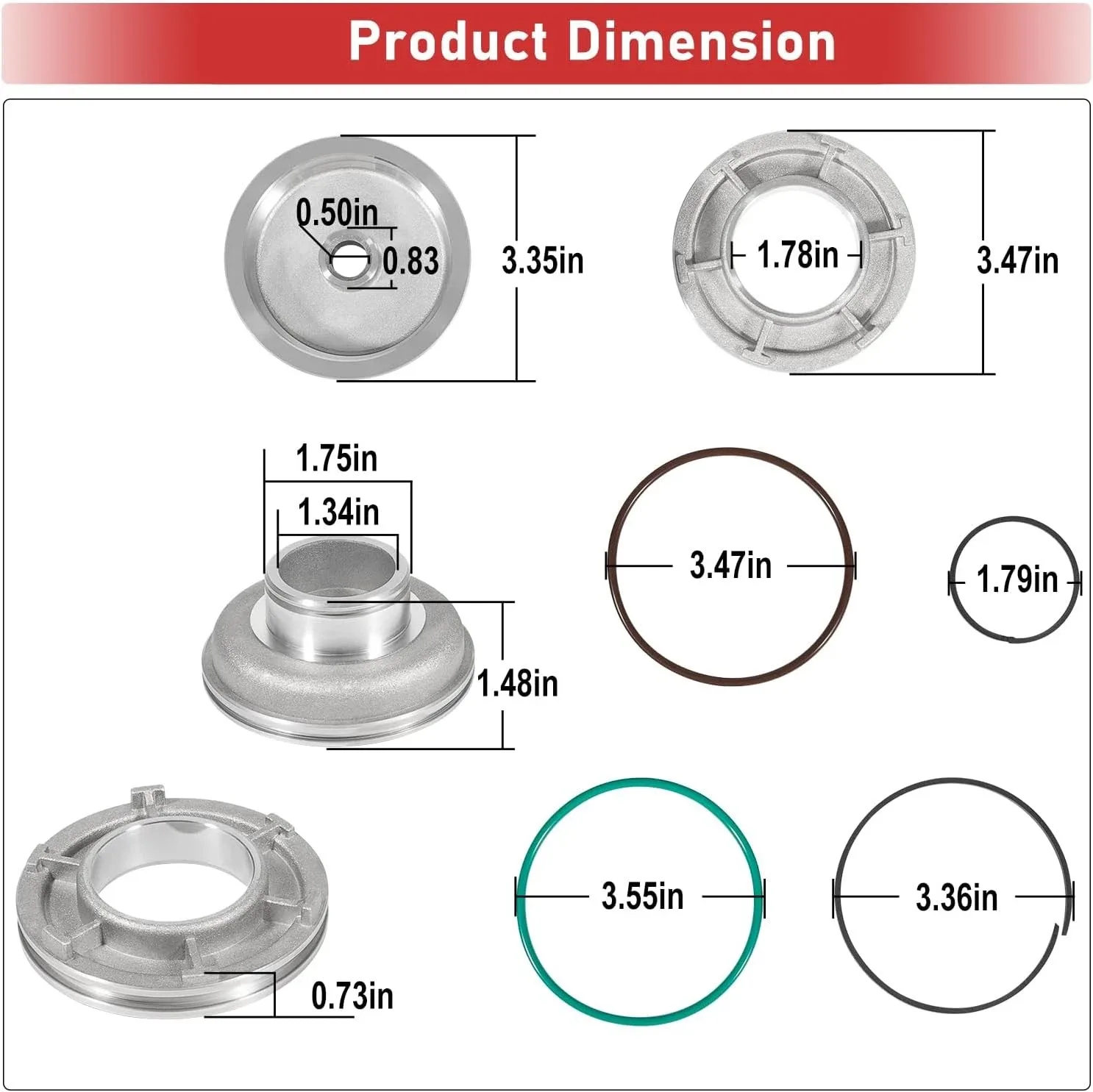 1982-UP GM Corvette Servo Piston Kit A74905BK (TH700-R4 / 4L60 / 4L60E / 4L65E) image 3