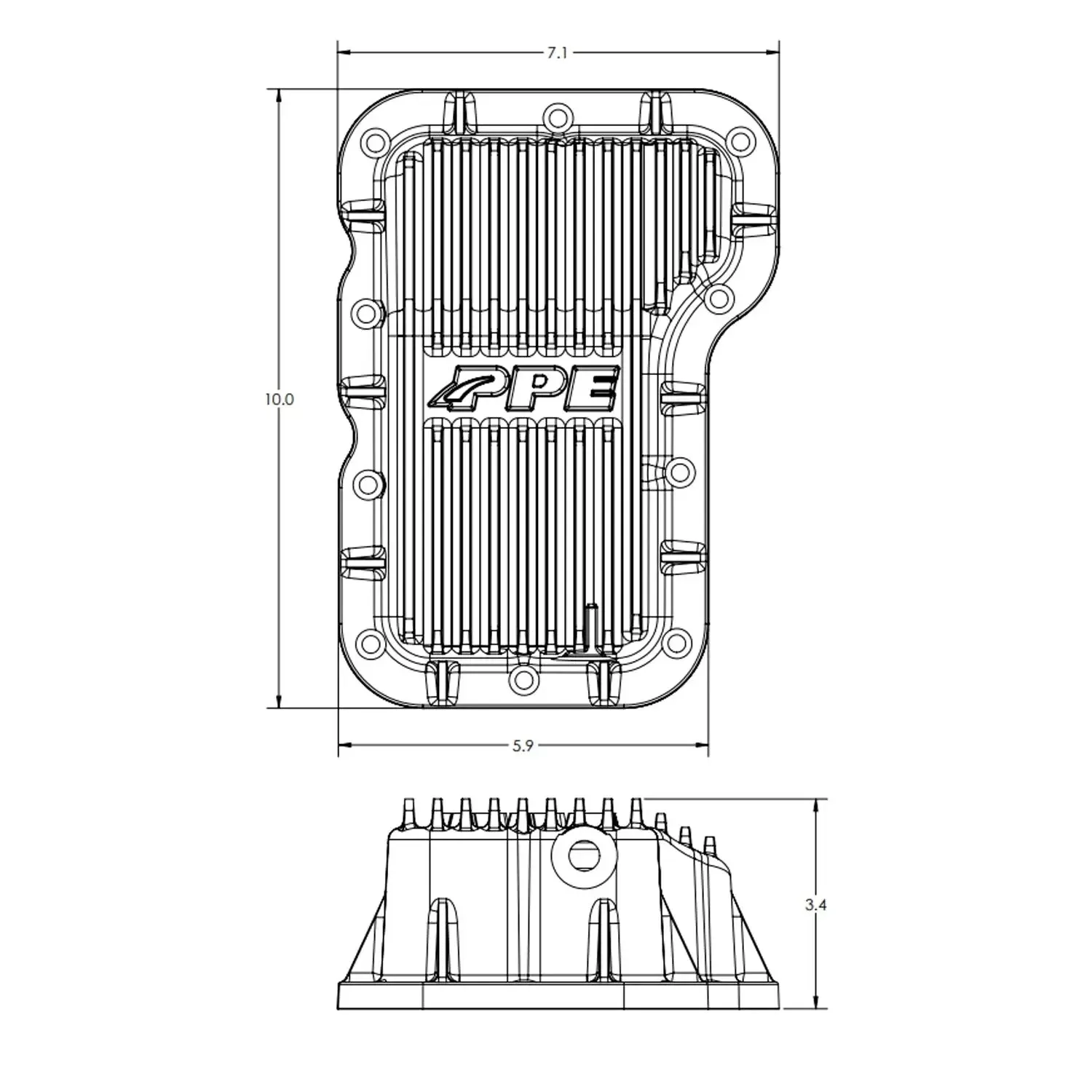 PPE Heavy Duty Brushed Aluminum Oil Pan Kit For 2018-2026 Jeep Wrangler 2.0L image 2