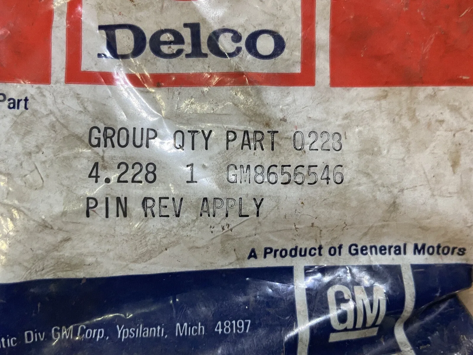 GM 8656546 Transmission Reverse Band Servo Piston Pin 1986-90 Riviera -- NOS OEM image 3