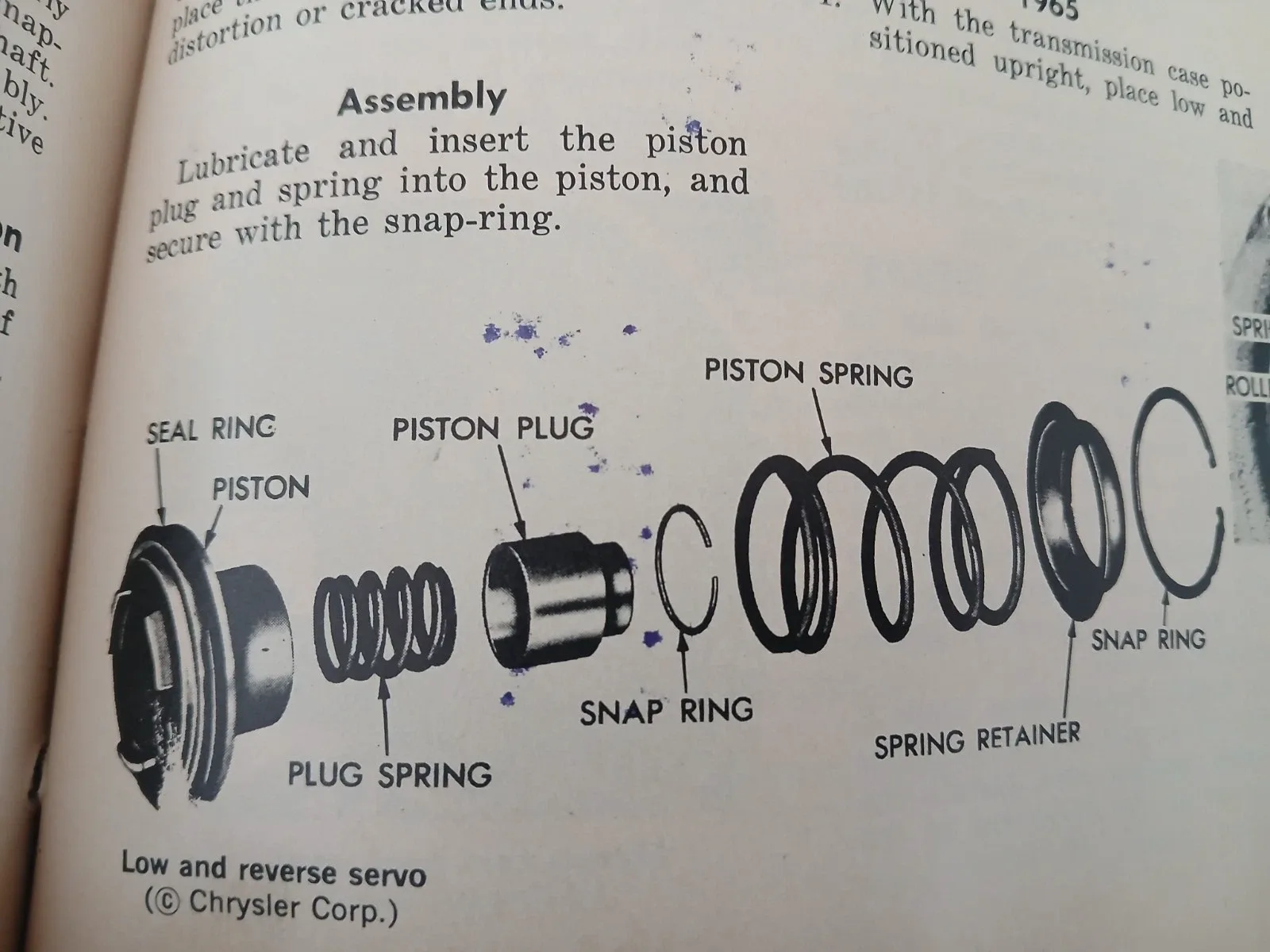 MoPaR 1965 A-727 Cable/ Push-Button Transmission Reverse Band Link & Servo parts image 4
