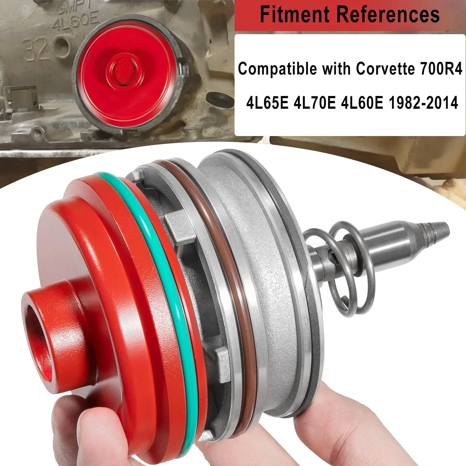 1982-2014 Chevrolet Corvette 4L60E Servo Piston Kit (Red) image 2