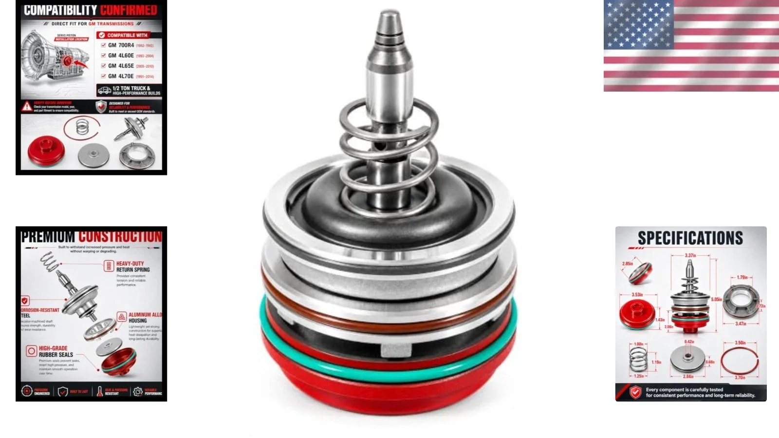 Corvette Servo Piston for 700R4 / 4L60E / 4L65E / 4L70E - Corvette Servo Piston for 700R4 Transmission image 2