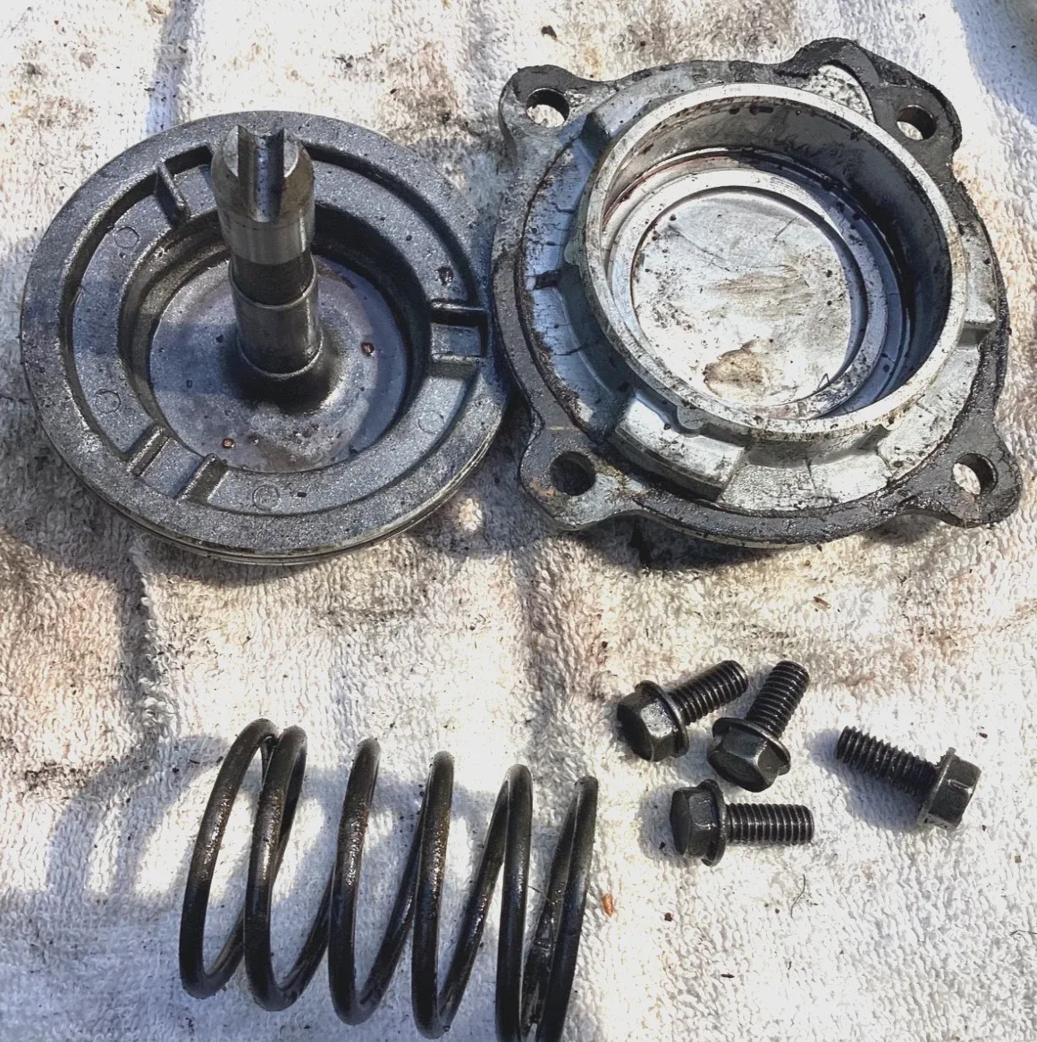 Ford  C4  Auto Trans “B” Servo     OEM Used     with Spring & Bolts image 2