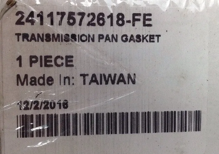 BMW Automatic Transmission Oil Pan Gasket MPN 24117572618FE image 2