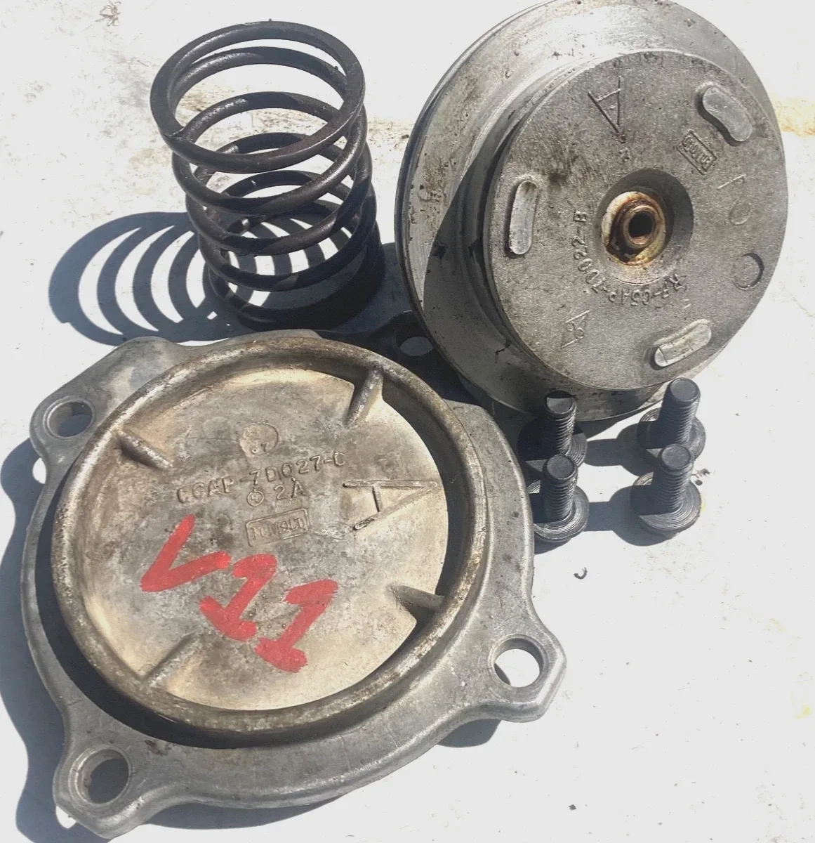 Ford C4 Transmission Servo (OEM) — Used Damaged, Includes Spring & Bolts