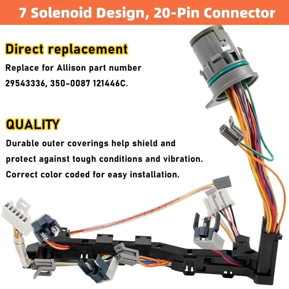 2006-2009 Chevy/GMC Duramax Allison 6-Speed Transmission Wiring Harness - 29543336 image 2