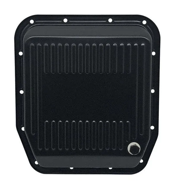 Cobra-Tek HZ-9127-PBK Black Steel Transmission Pan for Ford AOD