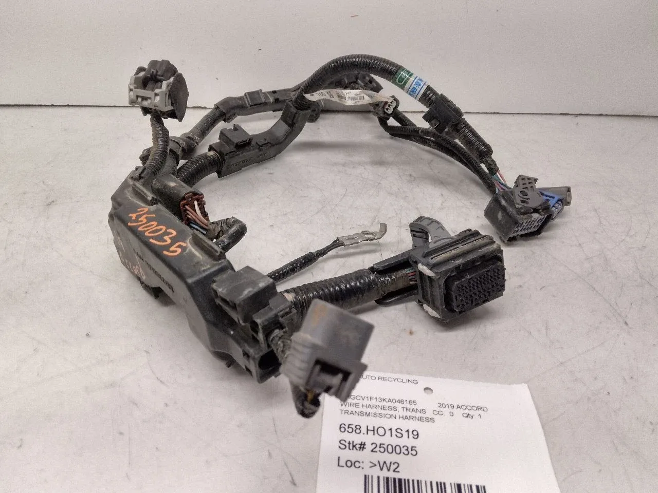 2019 Honda Accord Transmission Wire Harness 658