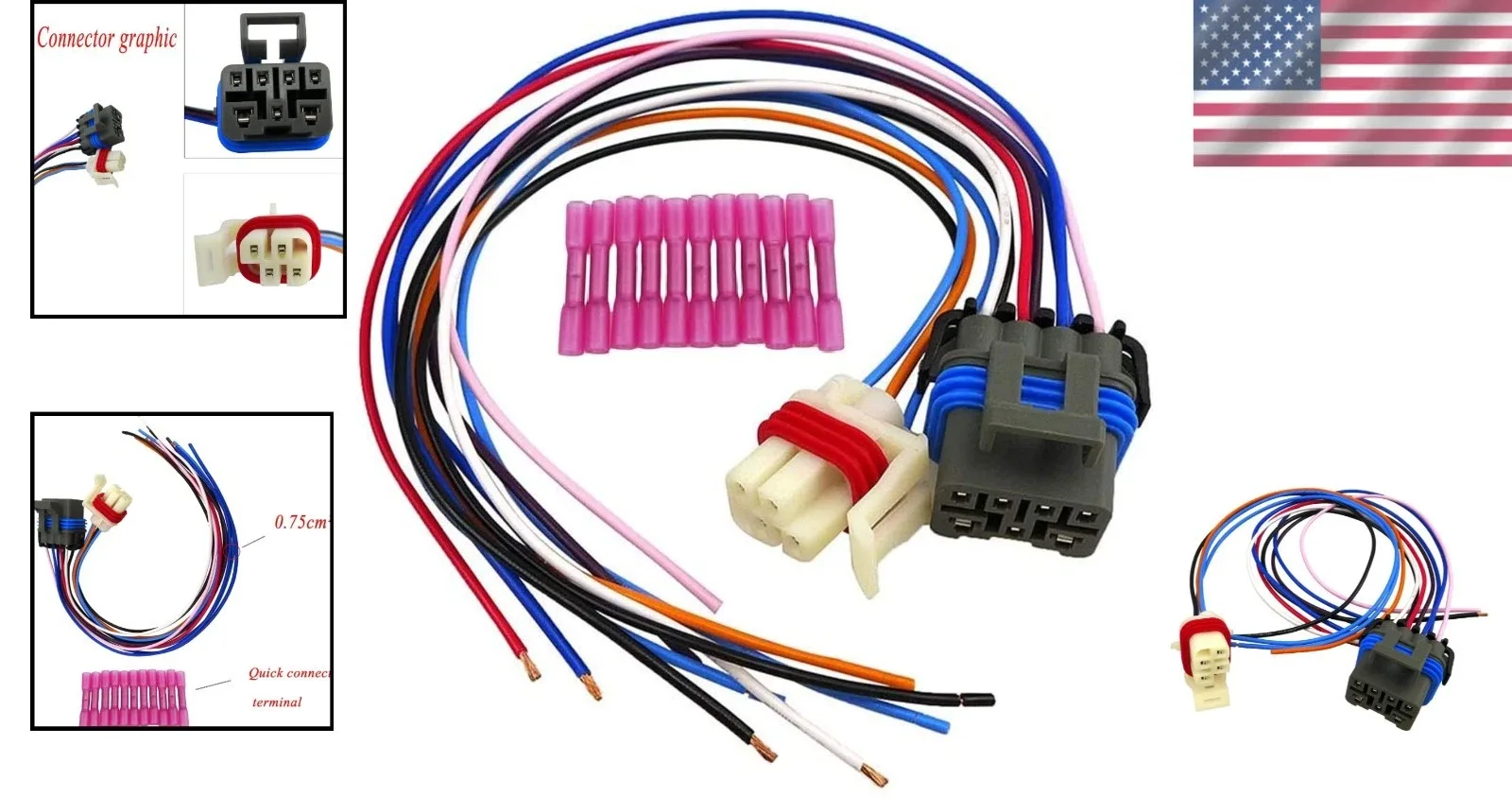 High-Temp GXL 7- & 4-Wire Wiring Harness for 4L60E / 4L80E image 2