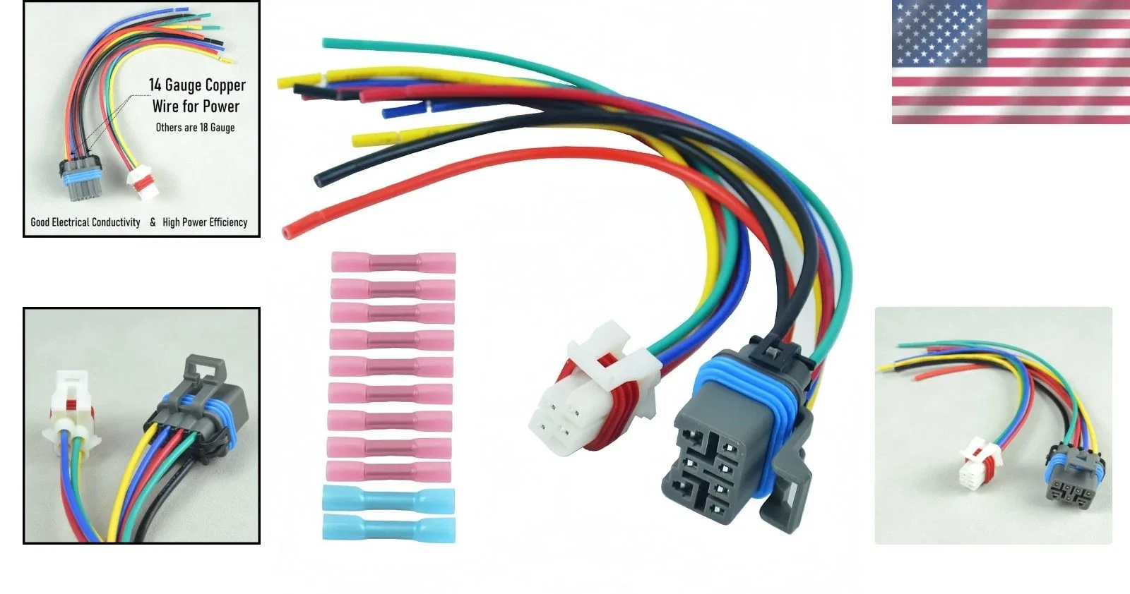 GM Neutral Safety Switch Tinned Copper Connector Kit for 4-Speed Transmission - Neutral Safety Switch Connector for GM 4-Speed Transmission image 2