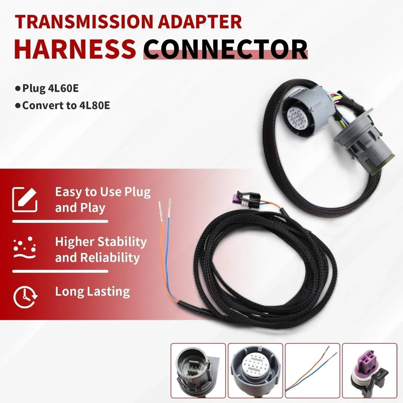 4L60E to 4L80E Transmission Adapter Harness Connector - Swap Kit, Easy Install image 4