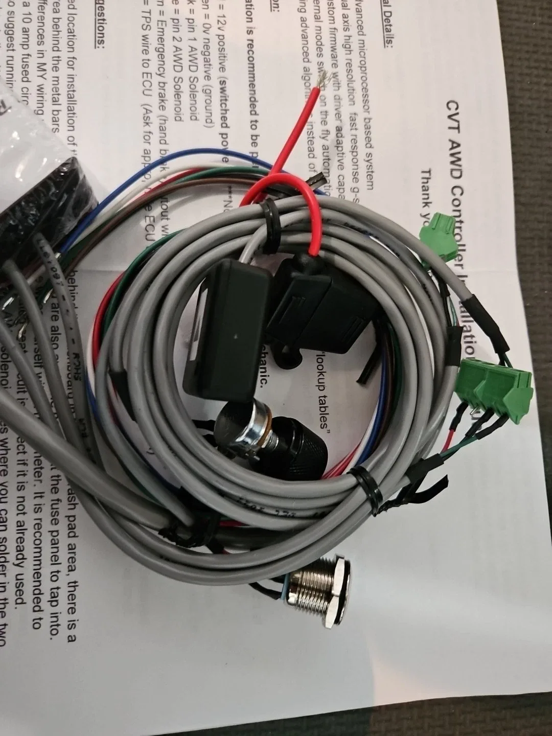 Spiider Lineartronic CVT AWD Controller for Subaru - 4x4 Diff Lock Wiring Harness image 4