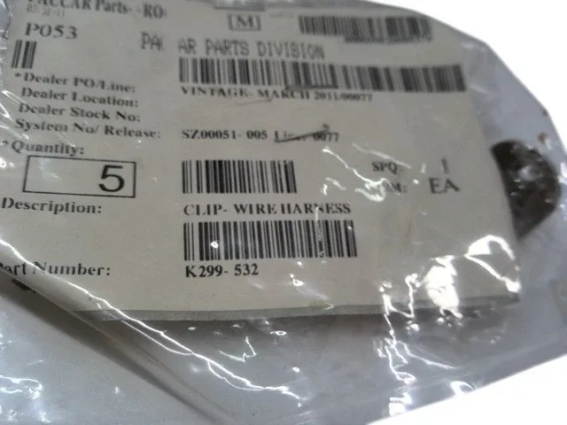 PACCAR KENWORTH CLIP WIRE HARNESS K299-532 NEW OEM