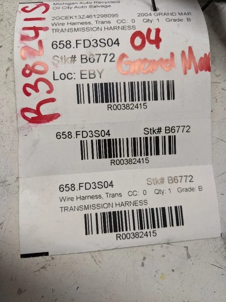 GRAND MAR 2004 Transmission Wire Harness 382415 image 4