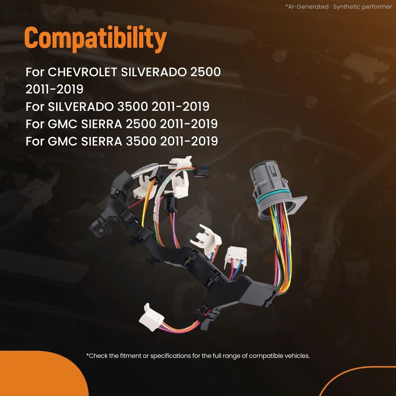 2011-2019 Chevrolet/GMC 2500/3500 HD Internal Transmission Wiring Harness Allison LCT1000/2000 - 29545307 image 3