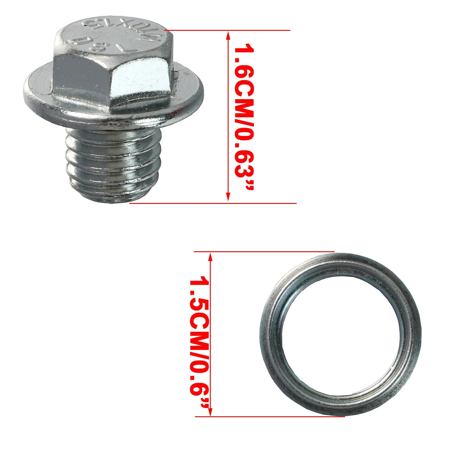 Oil Pan Drain Plug 108I51891EFUS for Toyota Corolla, Lexus GS / GX image 2