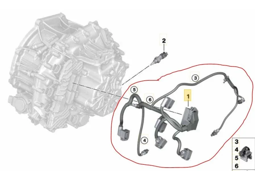 2023-2025 BMW X2 U10 / X1 U11 / F74 Automatic DCT Transmission Wiring Harness 28005A42119 image 4
