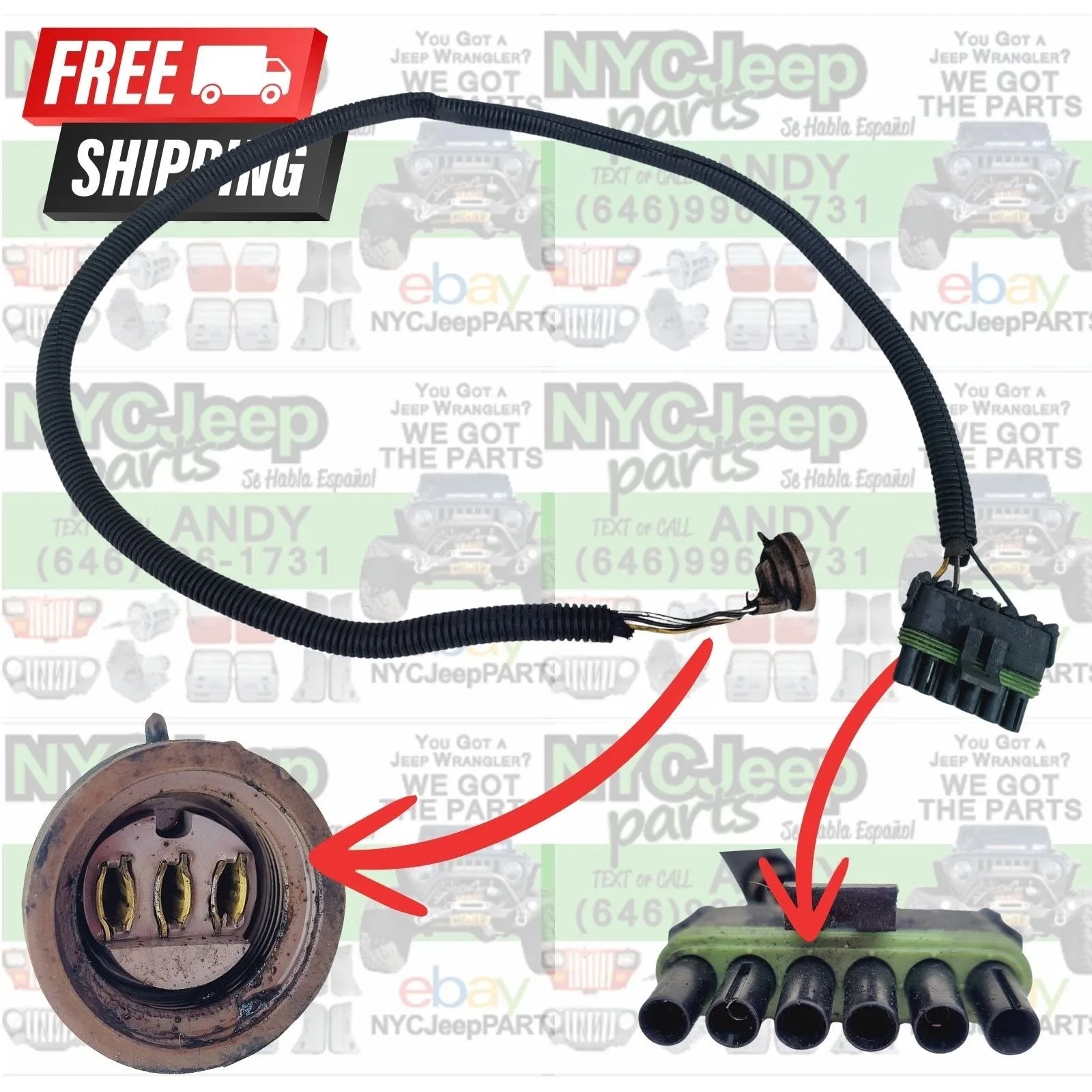 1987-1990 Jeep Wrangler (YJ) 4.2L Automatic Reverse Light Wiring Harness