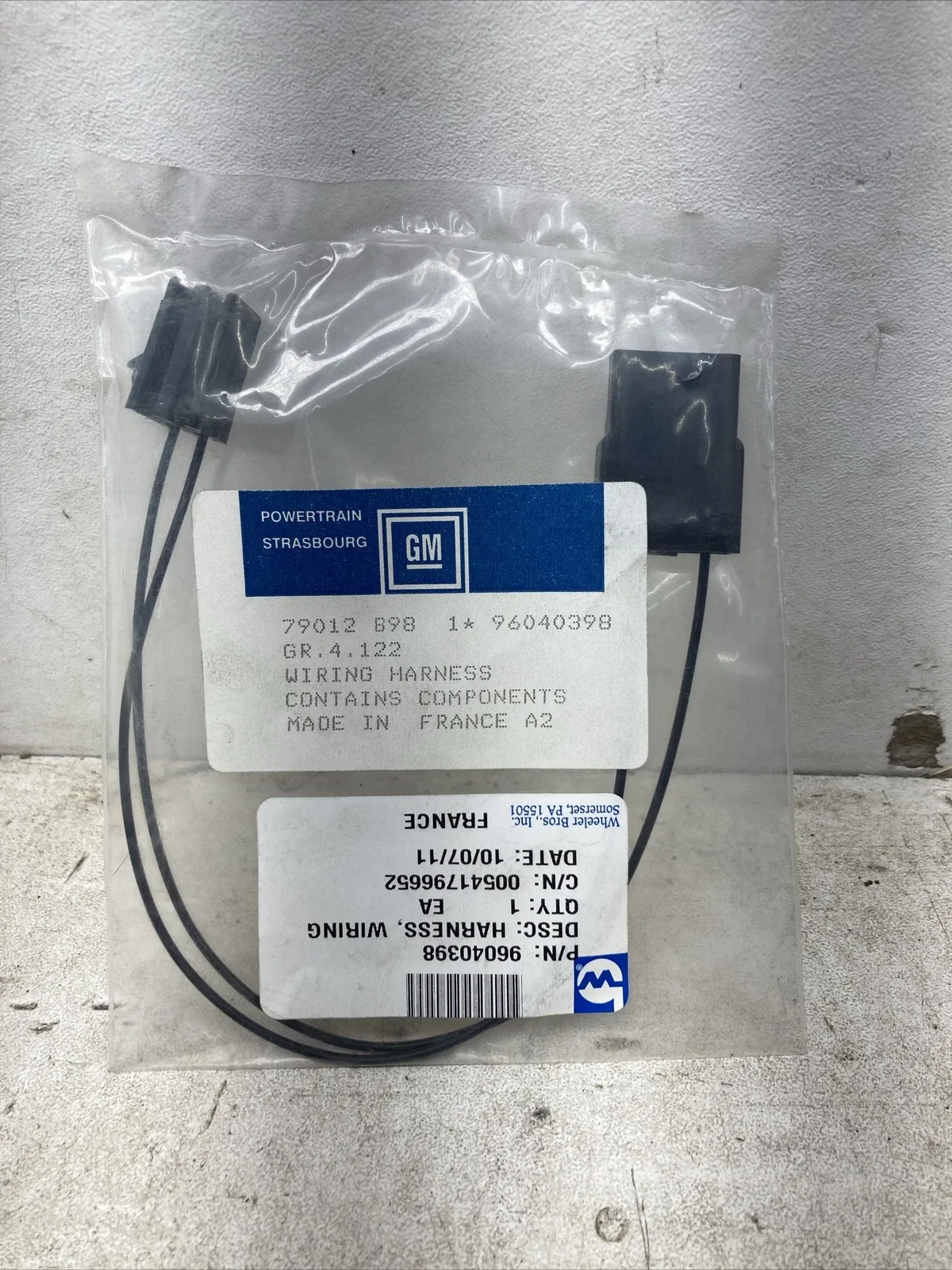 GM Torque Converter Clutch Wiring Harness 96040398