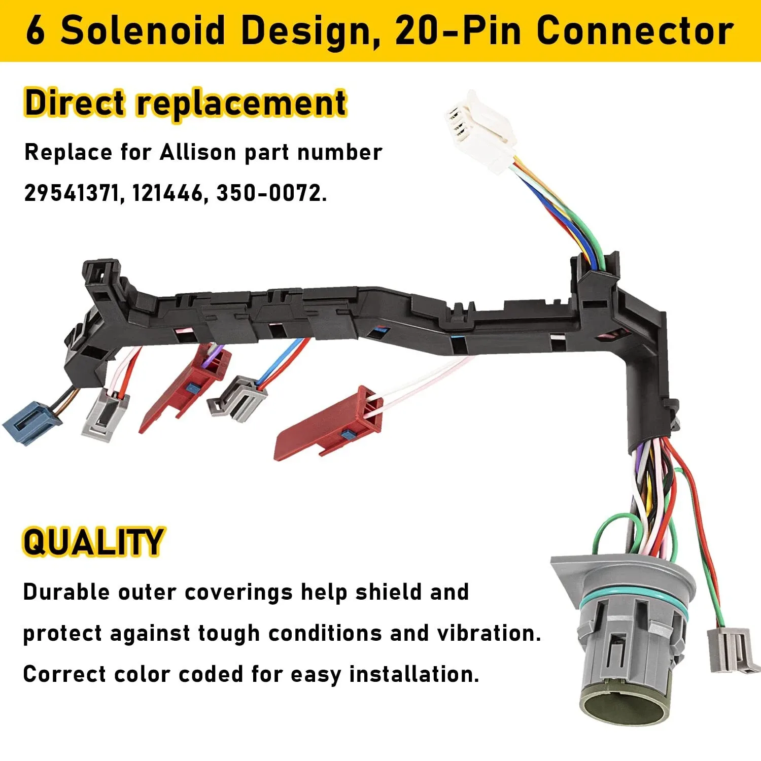 1999-2003 Chevy Silverado Allison 1000 Internal Wiring Harness 350-0072 image 4