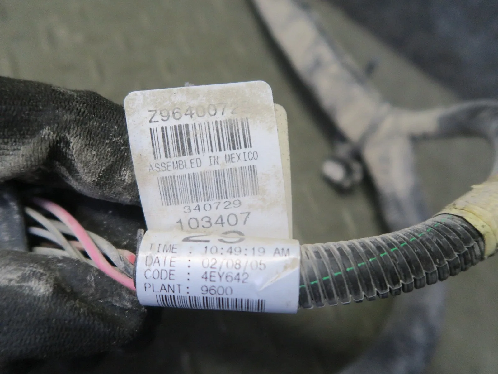 2005 CADILLAC XLR 5L50-E A/T AUTOMATIC TRANSMISSION WIRE WIRING HARNESS image 3