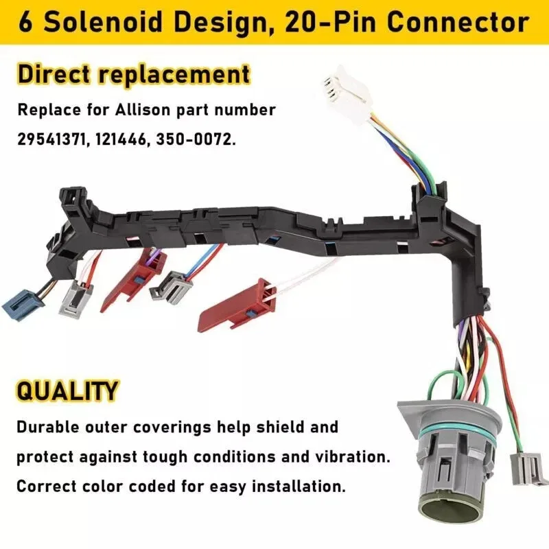 29541371 6 Solenoid Wire Harness For 1999-03 GM Chevy Duramax Allison 1000 2000 image 3