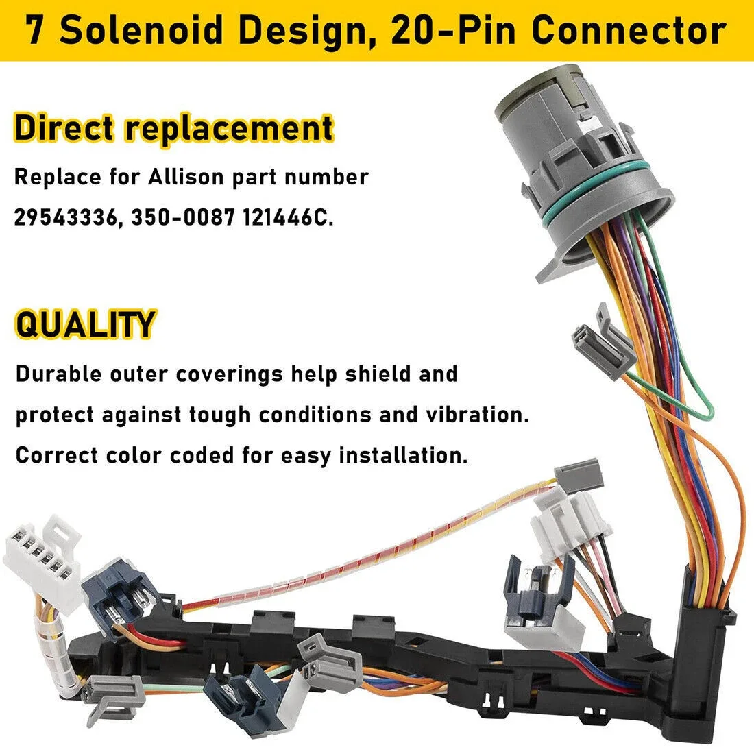 For 2006-2009 Duramax Allison 1000/2000/2400 6 Speed Transmission Wiring Harness image 4