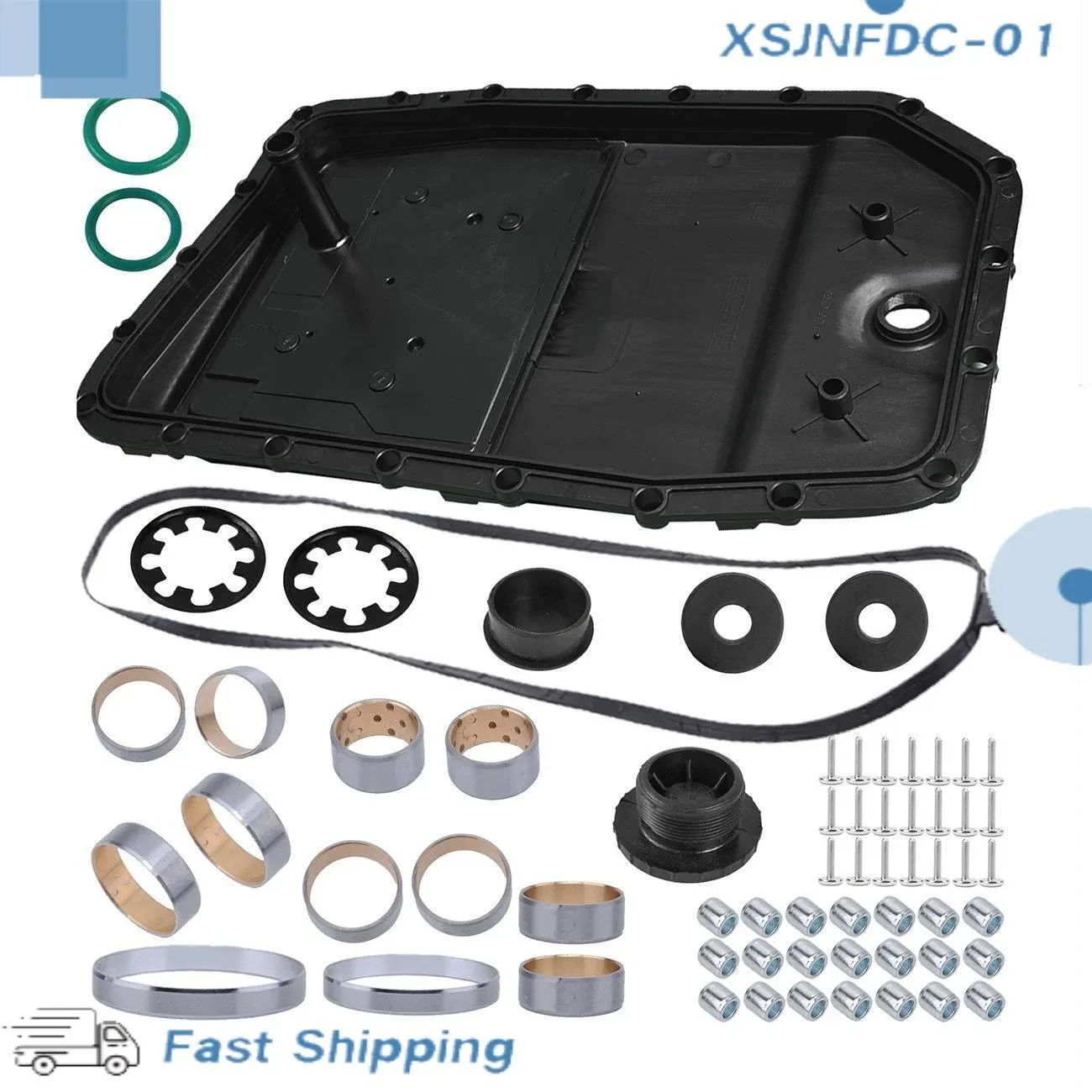 65PCS Auto Transmission Oil Pan w/ Bushing Repair Kit for BMW E60 E65 E70 6HP26