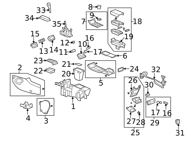 Genuine GM Automatic Transmission Shift Lever Assembly 23392163 image 4